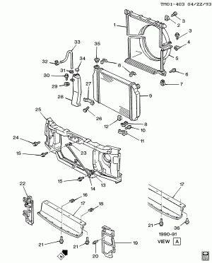 RADIATOR MOUNTING & RELATED PARTS