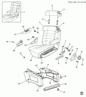FRONT SEAT/BUCKET (HEADREST)(YC7)