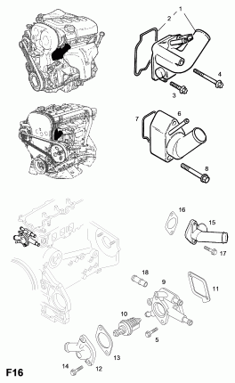 ТЕРМОСТАТ, КОРПУС И ВЫПУСКНОЙ ВОДЯНОЙ КАНАЛ (ПРОДОЛЖ.)