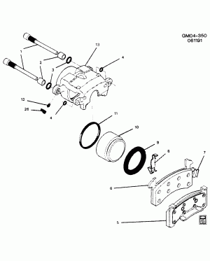 BRAKE CALIPER/FRONT (3075,3175)(DELCO)
