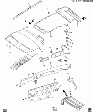 TRIM/INTERIOR (ROOF & DASH PANEL)