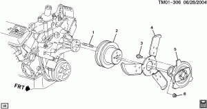 ENGINE COOLANT FAN & CLUTCH-FAN & PULLEYS(LB4/4.3Z,LU2/4.3B,L35/4.3W)