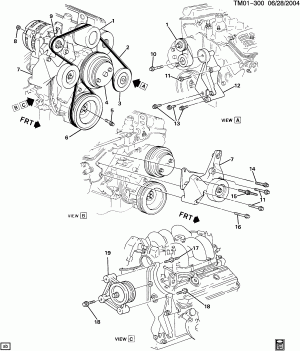 PULLEYS & BELTS-ACCESSORY DRIVE(LB4/4.3Z,LU2/4.3B,L35/4.3W, C42)
