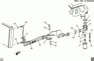 ENGINE OIL COOLER LINES & ADAPTER (LB4/4.3Z,L35/4.3W)