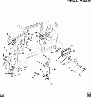 DOOR HARDWARE/REAR-HANDLES & LATCHES(ZW9)