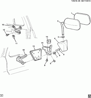 MIRROR/OUTSIDE REAR VIEW (D44,D45,DG9)