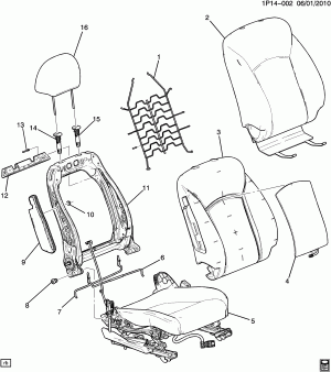 SEAT ASM/PASSENGER BACK (HEATED SEAT KA1)