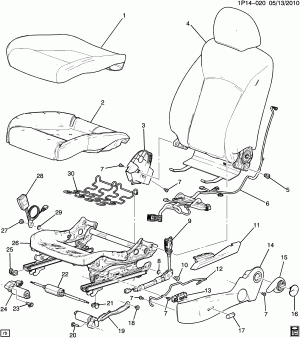 SEAT ASM/DRIVER CUSHION (POWER ADJUSTER ADS, EXC HEATED SEAT KA1)