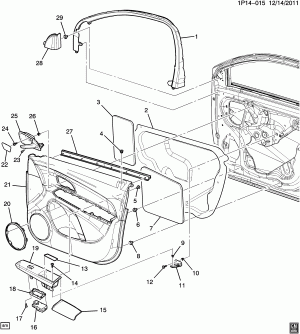 TRIM/FRONT DOOR-PASSENGER