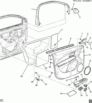 TRIM/FRONT DOOR-DRIVER