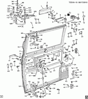 DOOR HARDWARE/SIDE REAR SLIDING (YA2)