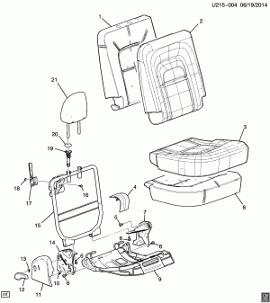 SEAT ASM/REAR-40% BACK DETAIL (AM7)