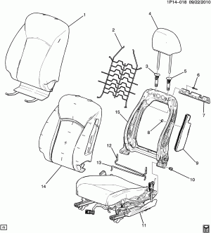SEAT ASM/DRIVER BACK (EXC HEATED SEAT KA1)