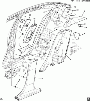 TRIM/CENTER PILLAR & QUARTER