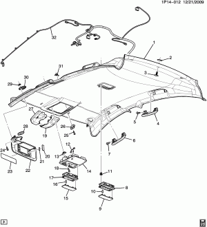 ROOF HEADLINER (EXC SUNROOF CF5)