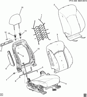 SEAT ASM/PASSENGER BACK (EXC HEATED SEAT KA1)