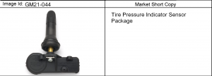 TIRE PRESSURE SENSOR (DEALER INSTALLED, TIRE PRESSURE INDICATOR SENSOR 315 MHZ XL7)