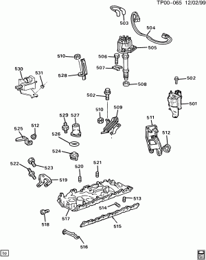 ENGINE ASM-7.4L V8 PART 5 MANIFOLD & FUEL RELATED PARTS (L19/7.4N)