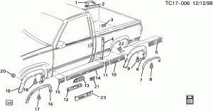 MOLDINGS/CAB & BODY SIDE