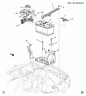 BATTERY MOUNTING (TRAY LABELED 84828930,84615427)