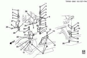 ENGINE & TRANSMISSION MOUNTING (LST/3.9L,CUMMINS 4BT)