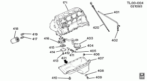 ENGINE ASM-2.5L L4 PART 4 OIL PUMP,PAN & RELATED PARTS (L38/2.5A)