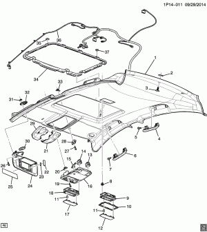 ROOF HEADLINER (SUNROOF CF5)