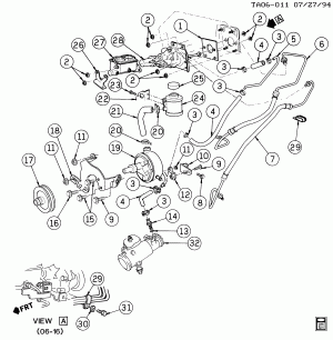 STEERING PUMP MOUNTING & LINES (LH6/6.2 C,LL4/6.2J)(W/A.C.)