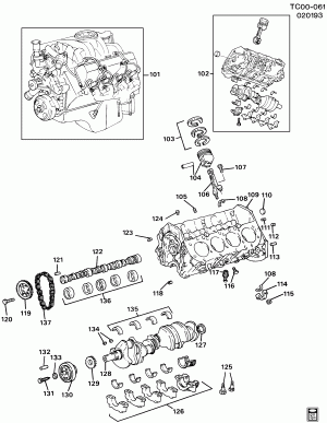 ENGINE ASM-7.4L V8 PART 1 BLOCK & INTERNAL PARTS (L19/7.4N)