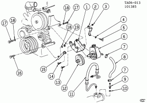 STEERING PUMP MOUNTING & LINES (L25/292T)(EXC HYD B RK /JB8)