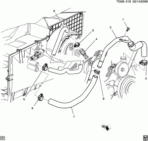 HOSES & PIPES/HEATER (L30/5.0M,L31/5.7R, C42, EXC C36)