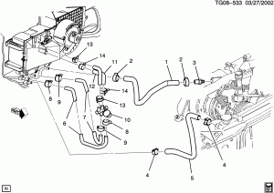 HOSES & PIPES/HEATER (L65/6.5F, C36,C60)