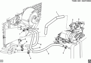 HOSES & PIPES/HEATER (L65/6.5F, C36,C42)