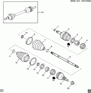 AXLE SHAFT/REAR (ALL-WHEEL DRIVE F46)