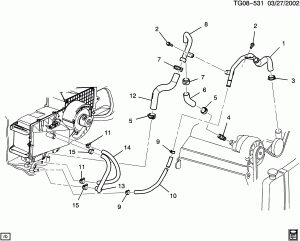 HOSES & PIPES/HEATER (L35/4.3W, C36,C42)