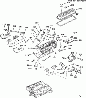 ENGINE ASM-5.7L V8 PART 2 CYLINDER HEAD & RELATED PARTS (L05/5.7K)