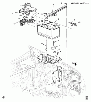 BATTERY MOUNTING (TRAY LABELED 84828932,84445997)