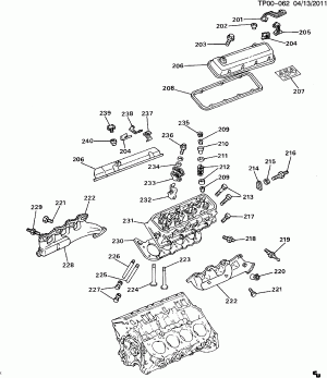 ENGINE ASM-7.4L V8 PART 2 CYLINDER HEAD & RELATED PARTS (L19/7.4N)