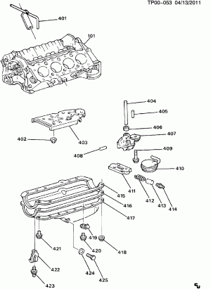 ENGINE ASM-5.7L V8 PART 4 OIL PUMP,PAN & RELATED PARTS (L05/5.7K)