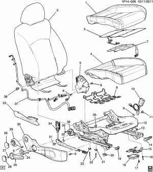 SEAT ASM/PASSENGER CUSHION (HEATED SEAT KA1)