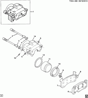 BRAKE CALIPER/FRONT (MORAINE)