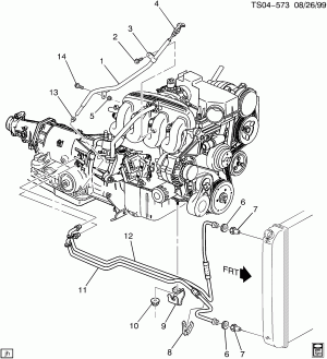 AUTOMATIC TRANSMISSION OIL COOLER PIPES (L43/2.2-5)
