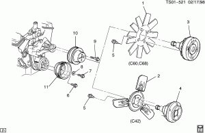 ENGINE COOLANT FAN & CLUTCH (L35/4.3W)