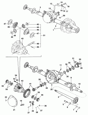 Rear axle - GMC 6.100 - 6.150