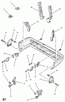 ФИТИНГИ ЗАДНЕГО БАМПЕРА