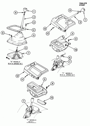 SHIFT CONTROLS/MANUAL TRANSMISSION & BOOT/FLOOR