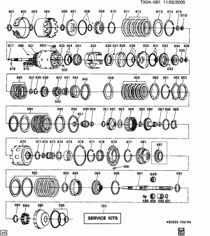 AUTOMATIC TRANSMISSION (MD8) PART 2 (HYDRA-MATIC 4L60)(THM700-R4) CLUTCH GEARS