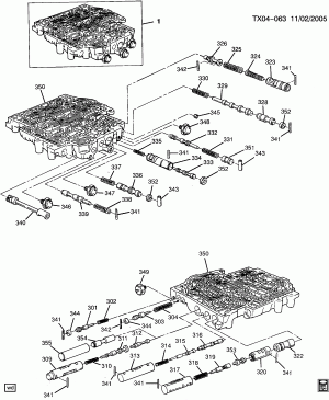 AUTOMATIC TRANSMISSION (MD8) PART 3 (HYDRA-MATIC 4L60)(THM700-R4) CONTROL VALVE