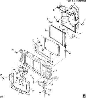 RADIATOR & RELATED PARTS (G.M.C. Z88, AIR CONDITIONING C60)
