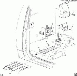 JACK & TOOL STOWAGE (EXC REAR SEAT AJ2)